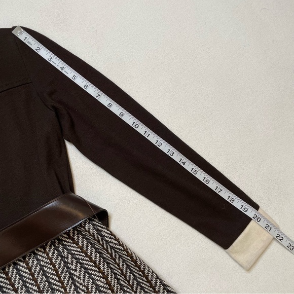 VTG Classic long sleeve brown button close long sleeve dress XS - Picture 14 of 16